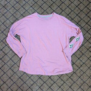 Volcom Men's Iconic Stone Long Sleeve T-Shirt Pink Size XS 100% Cotton Lounge